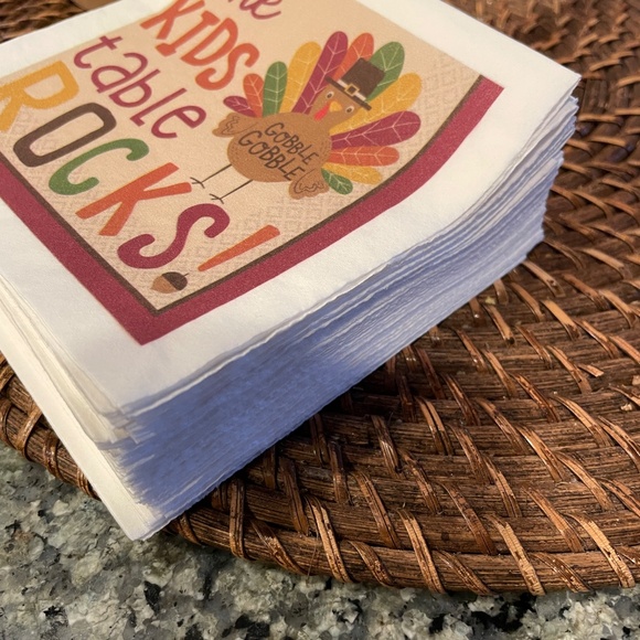 Kids Table Rocks Paper Napkins - Picture 2 of 4